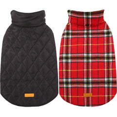 Chaqueta impermeable Kuoser para perros, vista frontal, ideal para paseos bajo lluvia.