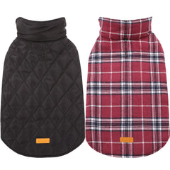Chaqueta impermeable Kuoser para perro, vista frontal, protege contra viento y lluvia.