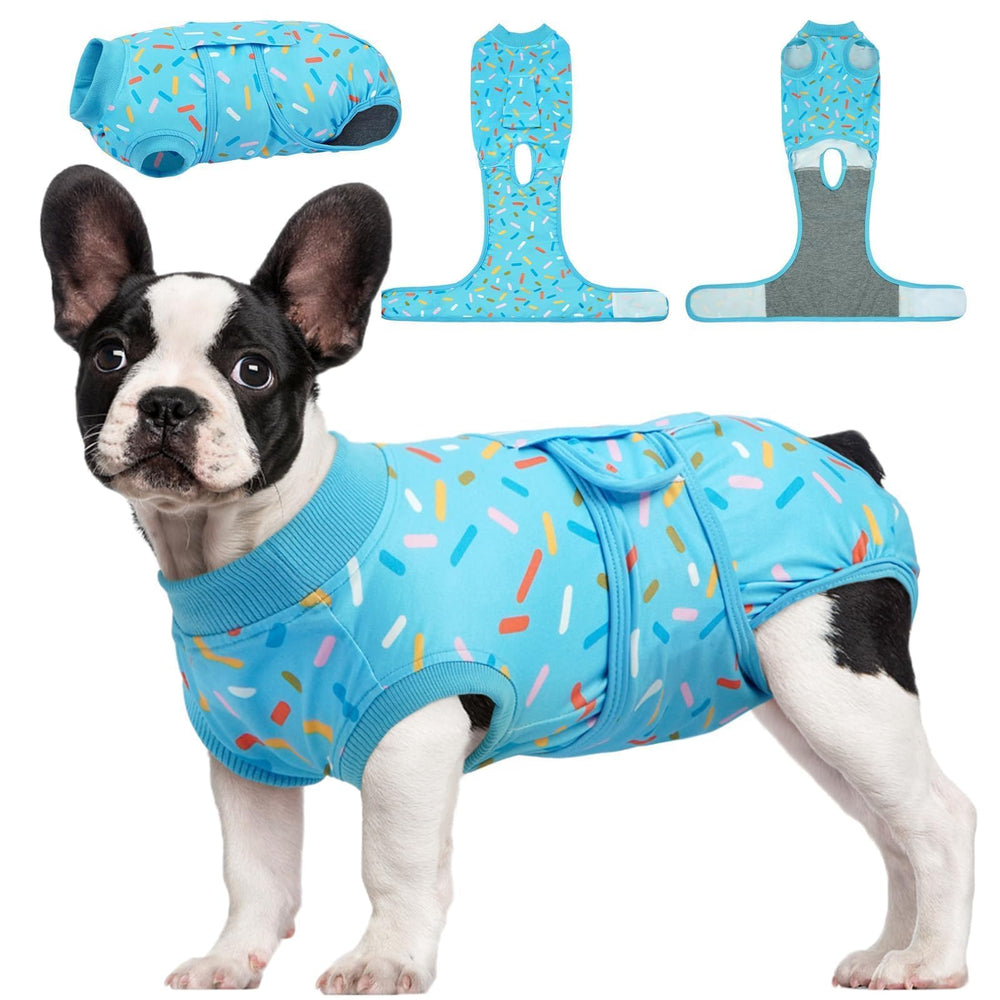 Kuoser traje recuperación perro esterilización: suave y cómodo para la curación.