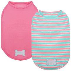 Camiseta KYEESE para perro rosa, vista frontal, cómodo para paseos diarios