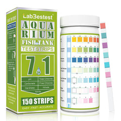 LabBestest tiras 7-en-1 frente, lectura rápida de pH y dureza.