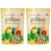 LAFEBER'S Nutri-Berries frente de la bolsa, alimento balanceado para loros.
