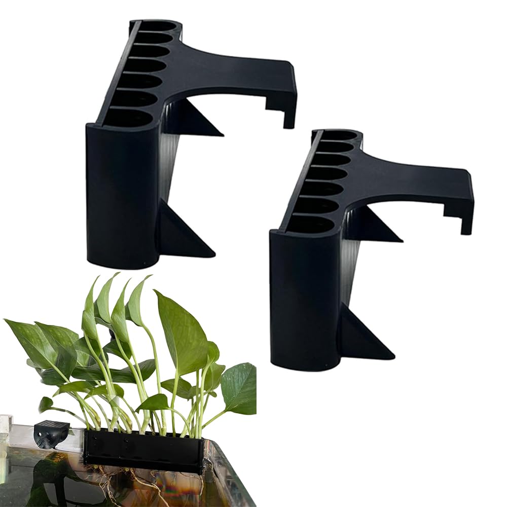 Laikadi: soporte de planta para acuario superior, 7 huecos, facilita cultivo decorativo y mantenimiento.