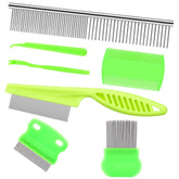 Lamoutor set de 7 peines para mascotas: conjunto completo para un cuidado cómodo del pelaje