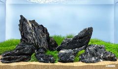 Piedra LANDEN Seiryu oscura forma montículos y cavernas decorativas.