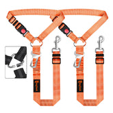 Laqibak cinturón de seguridad para perro en coche naranja, seguridad en cada viaje.