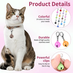 Campana Larrel para collar de gato pequeño, ligera y fácil de colocar.