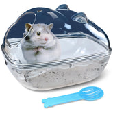 lazyyzal baño hámster 360 grados con vista clara para observar el baño y juego.