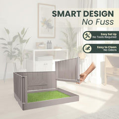 LAZZIPET Pup en Suite Potty: paredes laterales para contención y limpieza