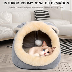 Lcybem cama-gato cueva colchon-removible facilita limpieza y secado.