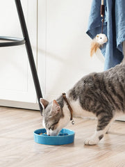 LE TAUCI PET cuenco cerámico lento azul interior, facilita comer con calma.