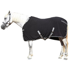 LEAFOREST manta polar para caballo, vista frontal, calidez suave para el reposo tras el baño