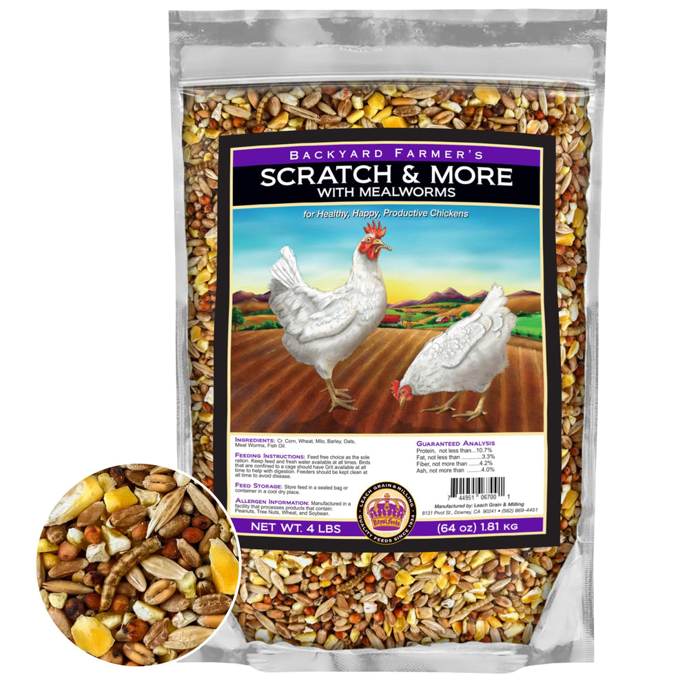 LEACH GRAIN MILLING CO. mezcla de 5 granos con gusanos para plumaje saludable