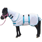 LEAFOREST manta antiinsectos para poni, vista frontal, transpirable y cómoda en verano.