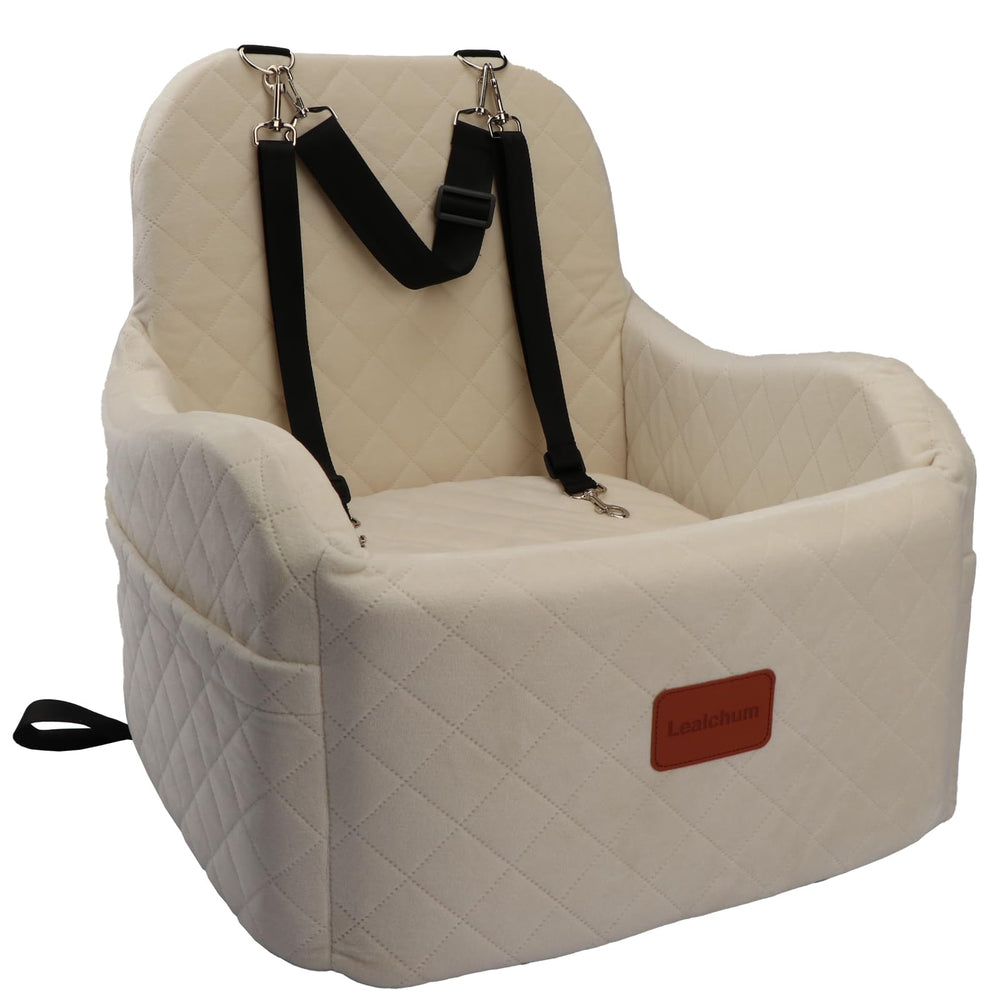 Lealchum: asiento-coche-perro-elevado para mejor visibilidad y seguridad.