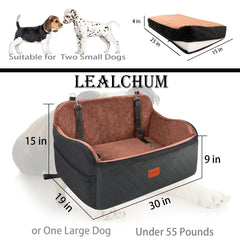 Lealchum asiento para perro grande, vista trasera, base antideslizante