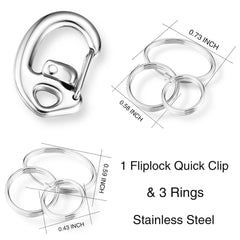 Leash King anillos divididos para etiquetas, fácil intercambio.