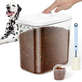 Contenedor LEAWALK con sello hermético mantiene la comida de mascotas fresca.
