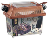 Lee's Kricket Keeper Pequeño con cilindros texturizados negros para refugio y dispensación