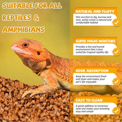 Legigo textura natural de coco que imita el hábitat de reptiles.