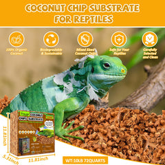 Legigo sustrato de coco para serpientes con textura natural para hábitat seguro.
