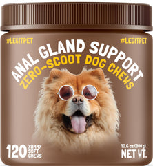 LEGITPET Anal Gland Relief Chews envase, fácil de usar para el cuidado diario del perro