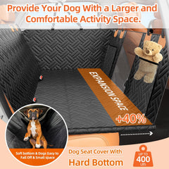 LEHNI cubre asiento trasero para perros ofrece amplio espacio y comodidad para viajes.
