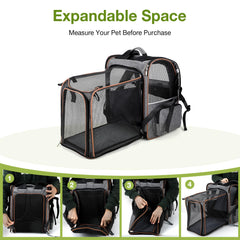 Lekebobor mochila para gatos, suelo acolchado para mayor confort.