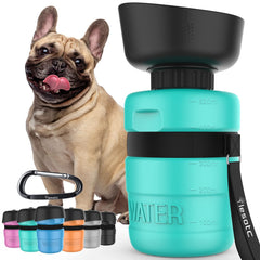 Lesotc botellas para perro 2 en 1, diseño exclusivo para beber sin cuenco externo.