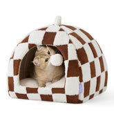 Lesure cama-gato-cueva refugio suave para descanso cómodo