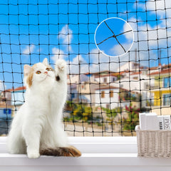 Lewondr malla de balcón para gatos ofrece protección y ventilación sin bloquear la vista