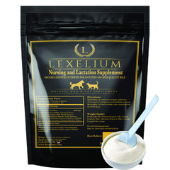 Lexelium: botella de suplemento lactancia para perros y gatos, apoyo a la producción de leche.