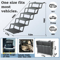 LIALEX rampa perro para SUV con ajuste de altura, adaptable a varios vehículos.
