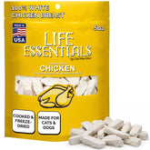 LIFE ESSENTIALS by CAT-MAN-DOO, paquete de pollo liofilizado, snack proteico para perros y gatos.
