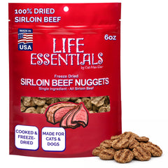 LIFE ESSENTIALS BY CAT-MAN-DOO premiado solomillo de res, snack ligero para entrenamiento y recompensas