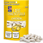Life Essentials, empaque de pollo liofilizado, snack práctico para entrenar y premiar.