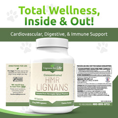 Lignans For Life HMR Lignans 20mg, brillo de pelo del perro