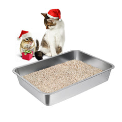 LIHONG caja de arena para gatos, vista general, duradera y fácil de limpiar.