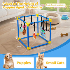 Liitrton Puppy Play Gym con juguetes colgantes, entretenimiento para cachorros.