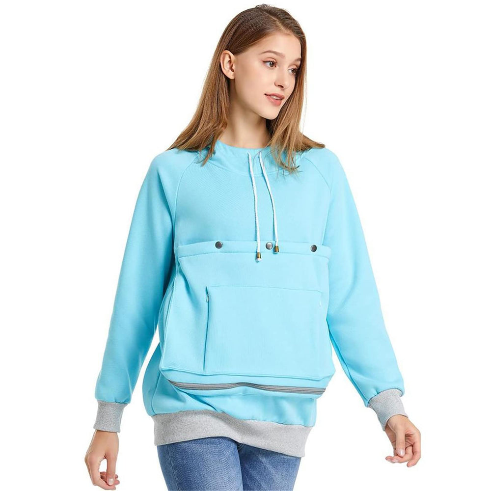 LINYUCHEN sudadera con canguro para mascotas, frente, ideal para llevar gatos o cachorros.