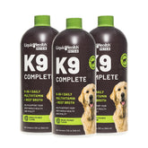 LIQUIDHEALTH K9 Complete: botella con gotero para dosis diaria rápida.