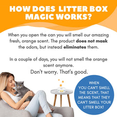 Litter Box Magic aroma naranja revitalizante para espacios pequeños