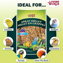 Living World Spray Millet secado al sol para sabor natural.