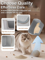 LivLab Mker caja para gatos diseño en polipropileno sin costuras facilita limpieza