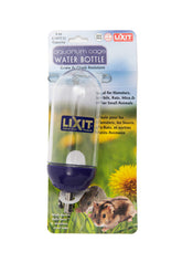Lixit botella de agua para jaula con campana, diseño ergonómico para uso diario.