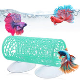 LLOUSSAK tunel-betta-verde: refugio seguro para peces pequeños y exploración.