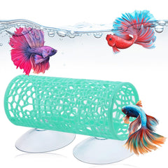 LLOUSSAK tunel-betta-verde: refugio seguro para peces pequeños y exploración.