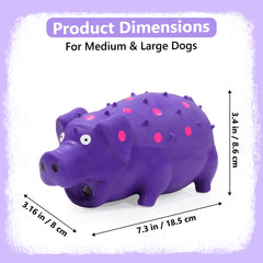 Cerdito morado para perros medianos y grandes con relieve