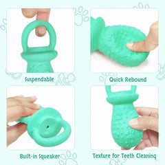 LLSPET Juguete masticable de látex para perros pequeños, masaje para encías.