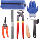 Loaged kit de herrador 8 pulgadas, conjunto completo para pezuñas y cuidado